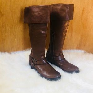 Frye tall cognac boots